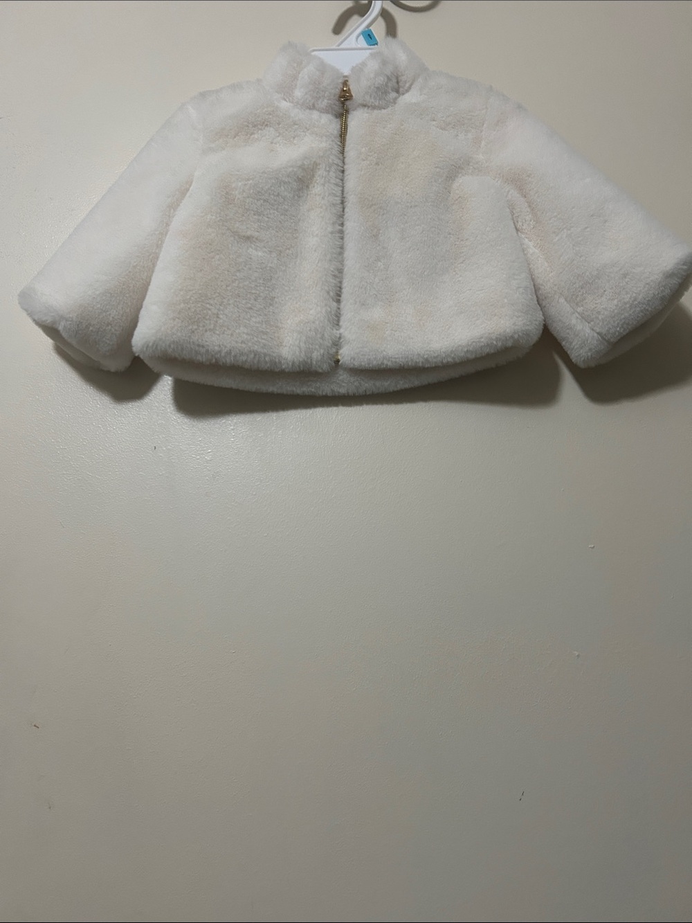 OshKosh B'gosh Cream Faux Fur Cropped Jacket